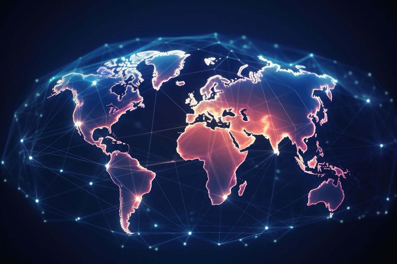 netwerken over de hele wereld visualisatie